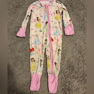Little Sleepies Pink Disney Princess Zippy Pajamas